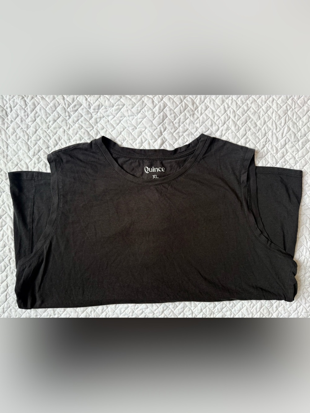 Quince Black XL Crewneck Tank (50% Cotton/50% Modal)